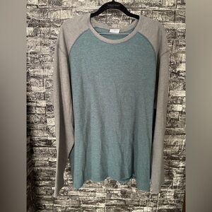 Columbia Men's Green and Gray Long Sleeve Tee